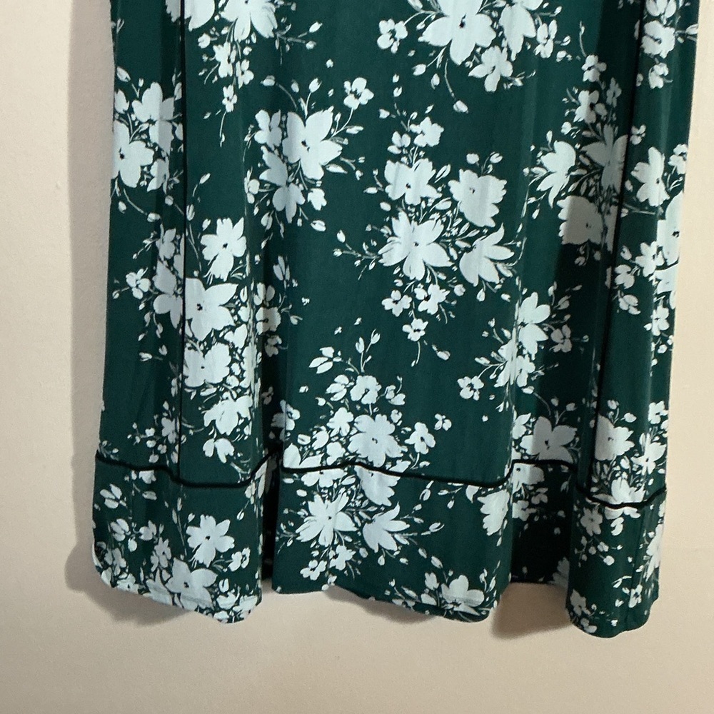 J Jill Everwear Collection Floral Green and White Dress - Picture 4 of 5